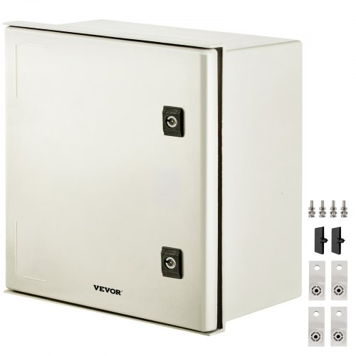 VEVOR Fiberglas-Gehäuse, elektrischer Gehäusekasten, 40x40x20 cm, Wandmontage