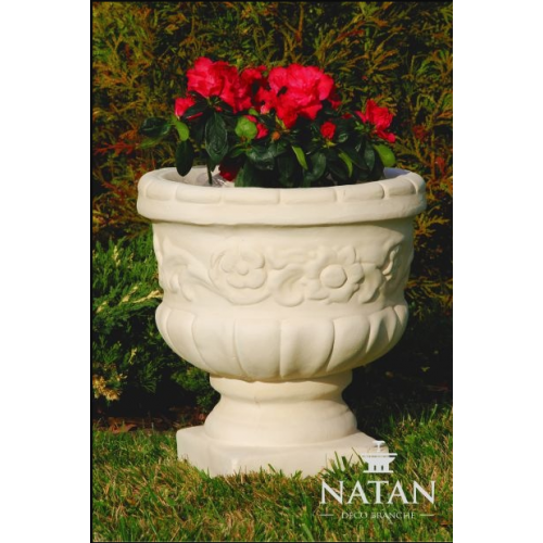 Blumenkorb Blumen Vase Gefäss Garten Terrasse Dekoration Statue Figuren Kasten