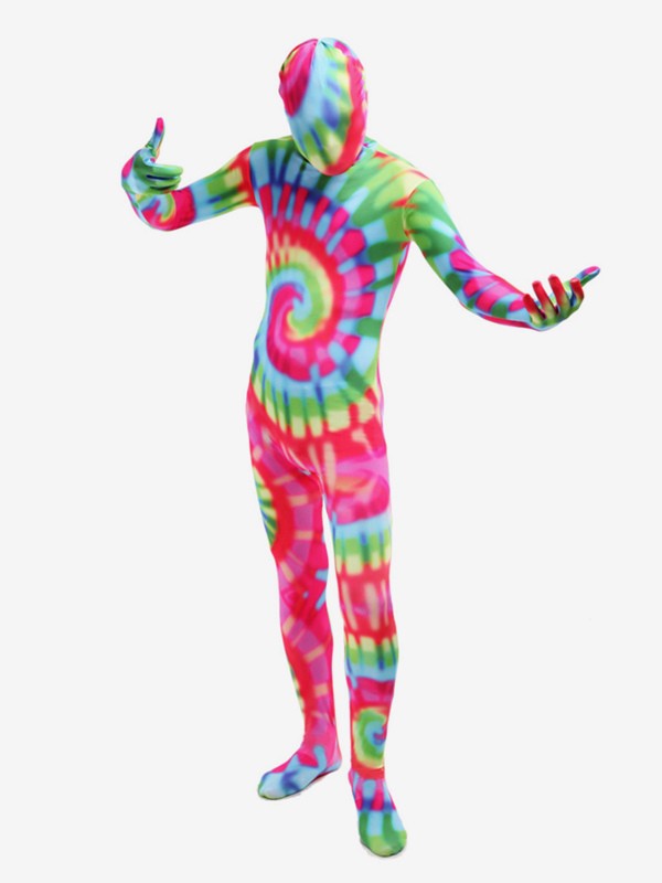 Bedruckter Zentai Zentai-Anzug für Erwachsene aus Lycra-Spandex mit Blumenmuster Ganzkörperkostüm