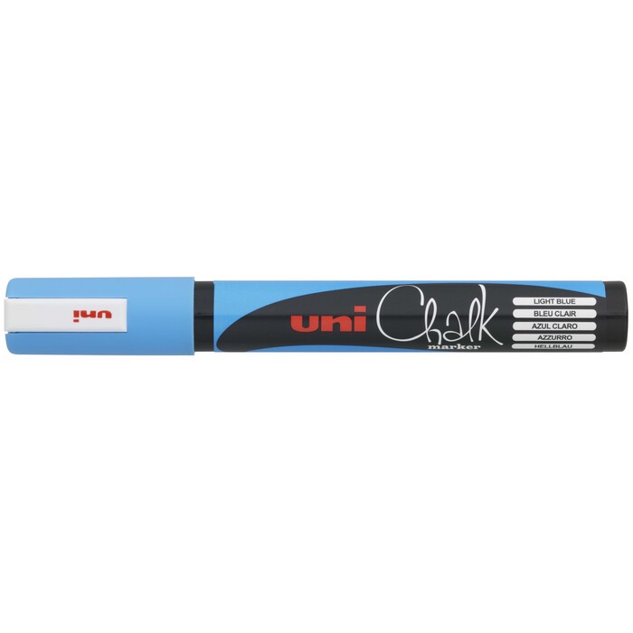 UNI-BALL Fenster- und Kreidemarker PWE-5M Rundspitze 1,8 - 2,5 mm blau
