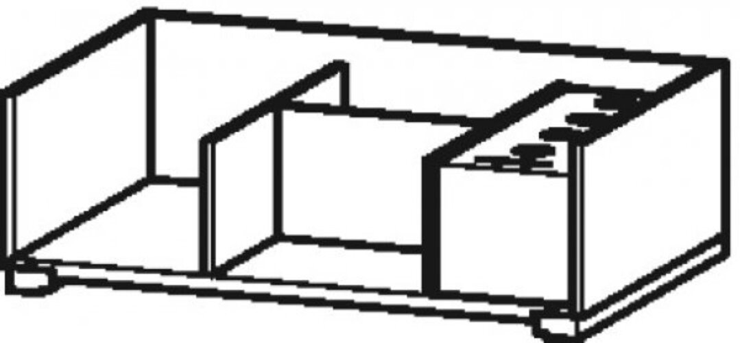 Duravit XSquare Einrichtungssystem für Schrankbreiten 70,0 cm, ohne Siphonausschnitt, Position rechts, neben Keramik, UV9740R7878