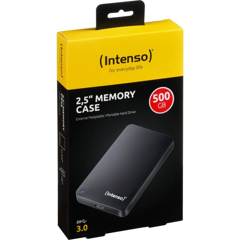 Intenso Festplatte 500GB, USB 3.0, 6.35cm (2.5''), schwarz