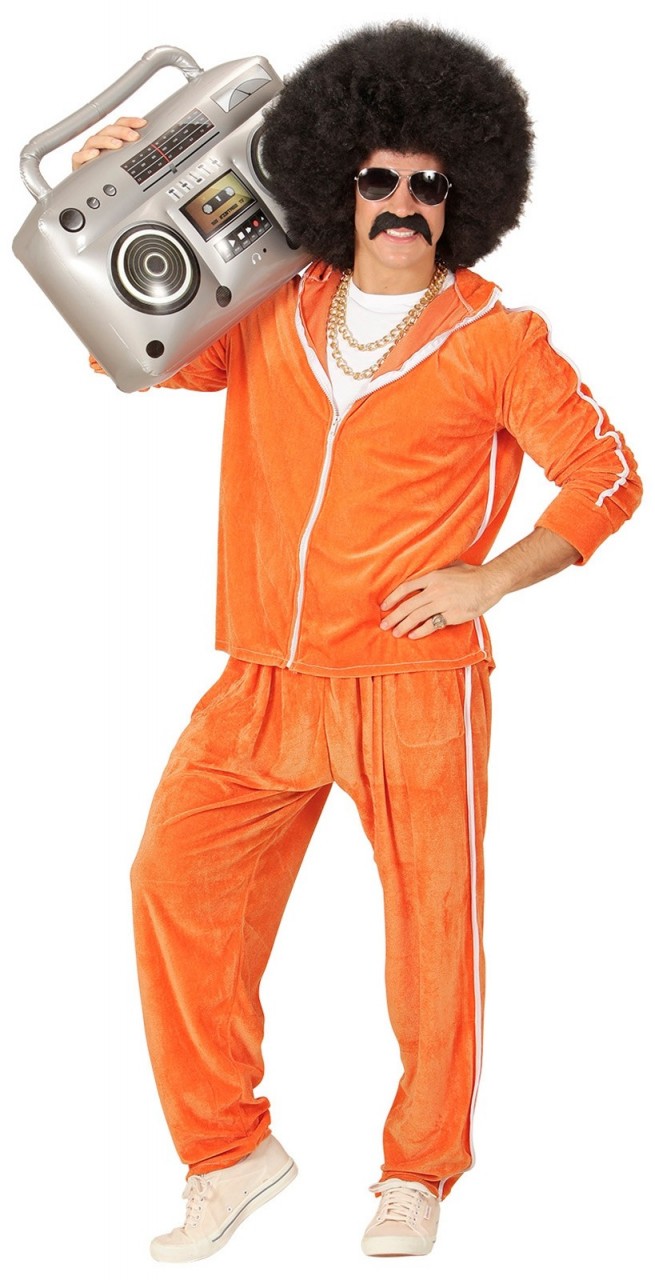 80er Sporty Anzug Herbert | M - Orange  | Wir machen Party.de |