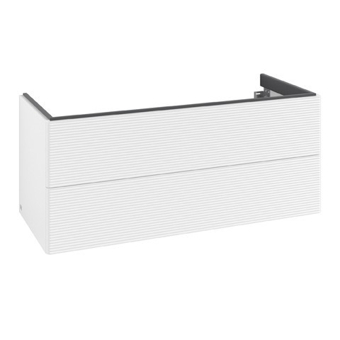 Villeroy & Boch Waschtischunterschrank Antao 1188x504x493mm 2 Ausz. WT li Front m. Struktur White Ma K06100MT
