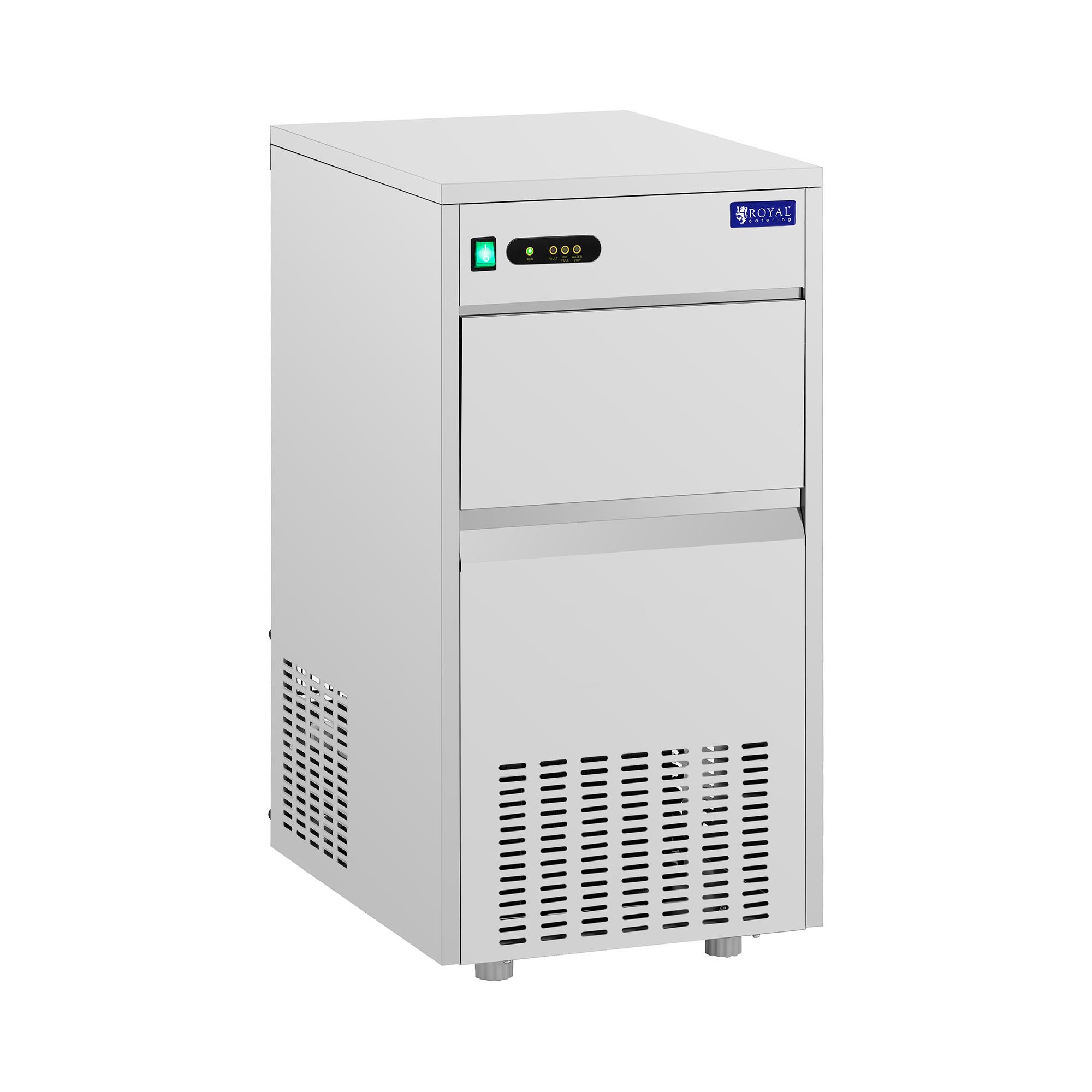 Eiswürfelmaschine - 30 kg/24 h - 7 kg Fassungsvermögen - 240 W - Edelstahl - Royal Catering