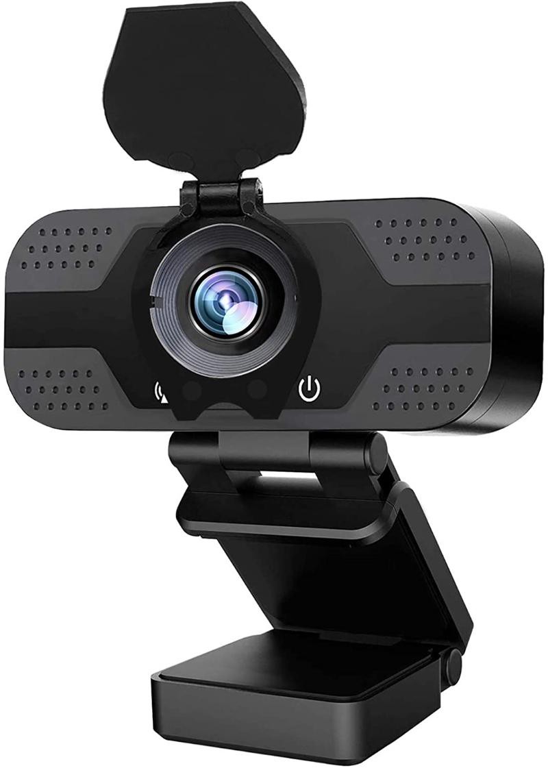 Caméscopes SmartLife Webcam HD 1080P avec microphone Housse de confidentialité, convient à la discussion familiale, réunions, jeux, salles de cla
