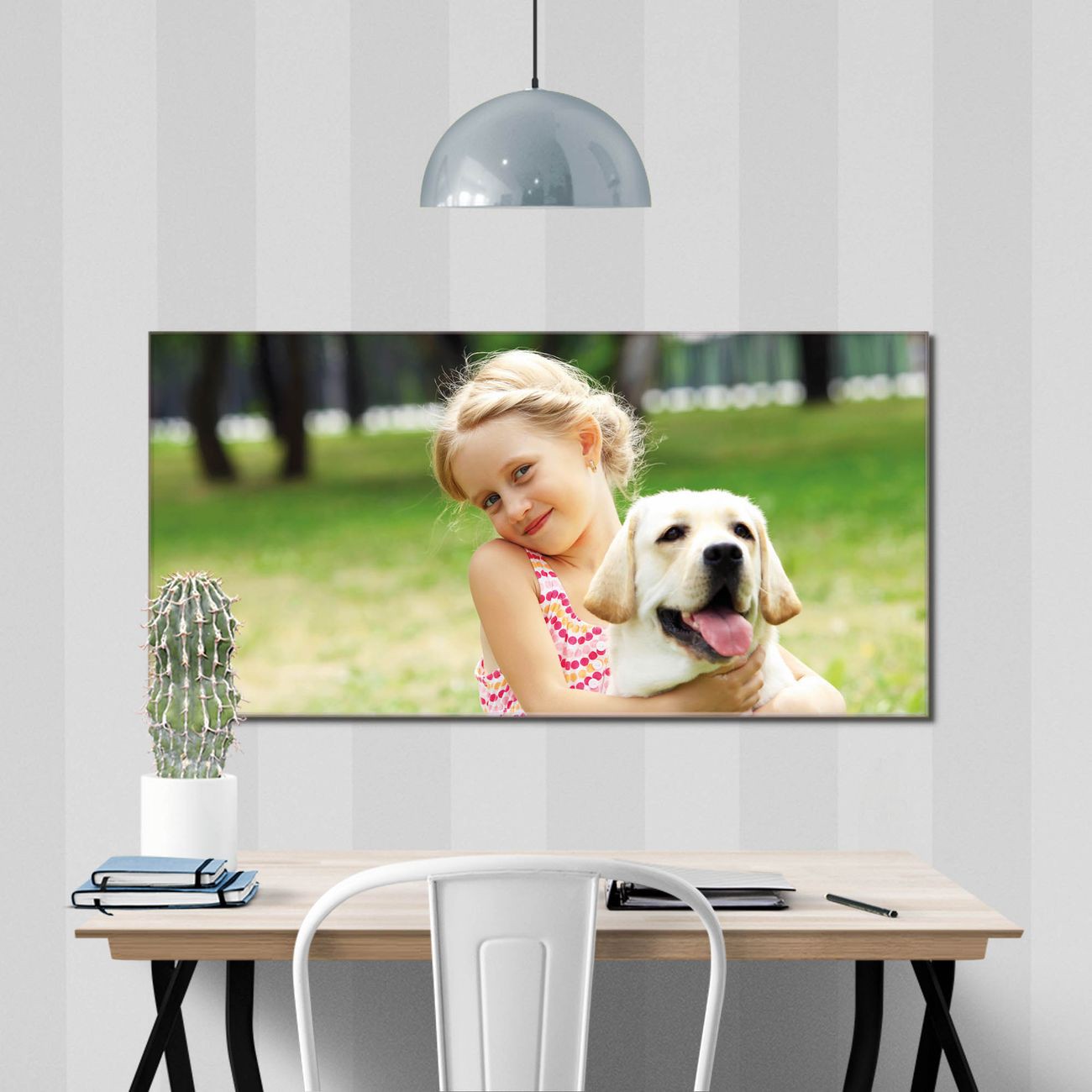 Banjado Echtglas Wandbild 120 x 80 cm Eigenes Bild im Querformat rahmenlose & individuelle Aufhängung, hochwertig & farbbrilliant, 4mm starkes ESG