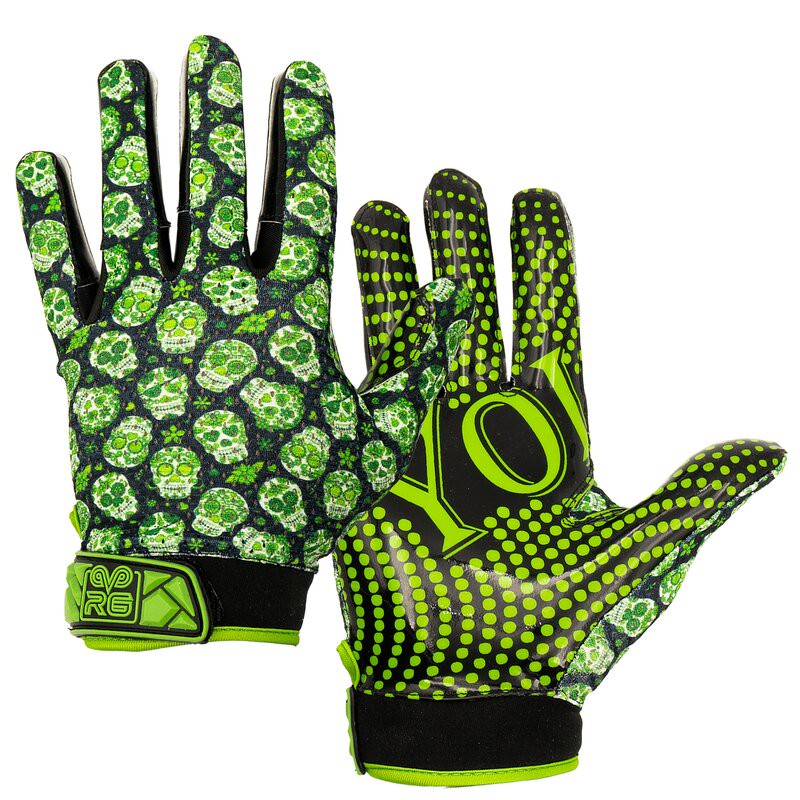 Rookie GOAT SnatchPro Limited Edition Receiver Handschuhe - YOLO Neon Skull Gr. 2XL