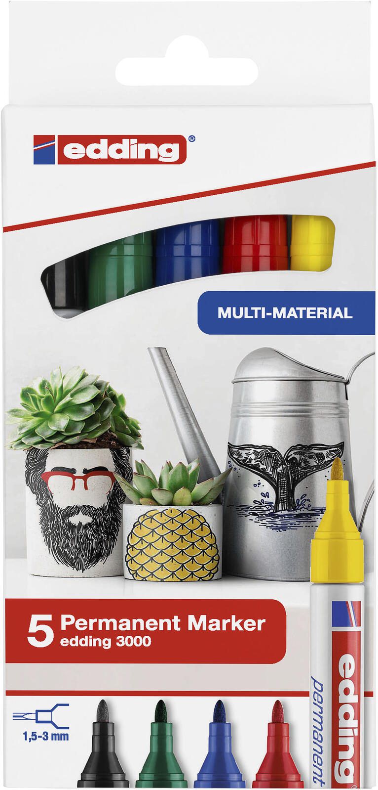 Edding Permanentmarker 1.5 - 3.0 mm Mehrfarbig