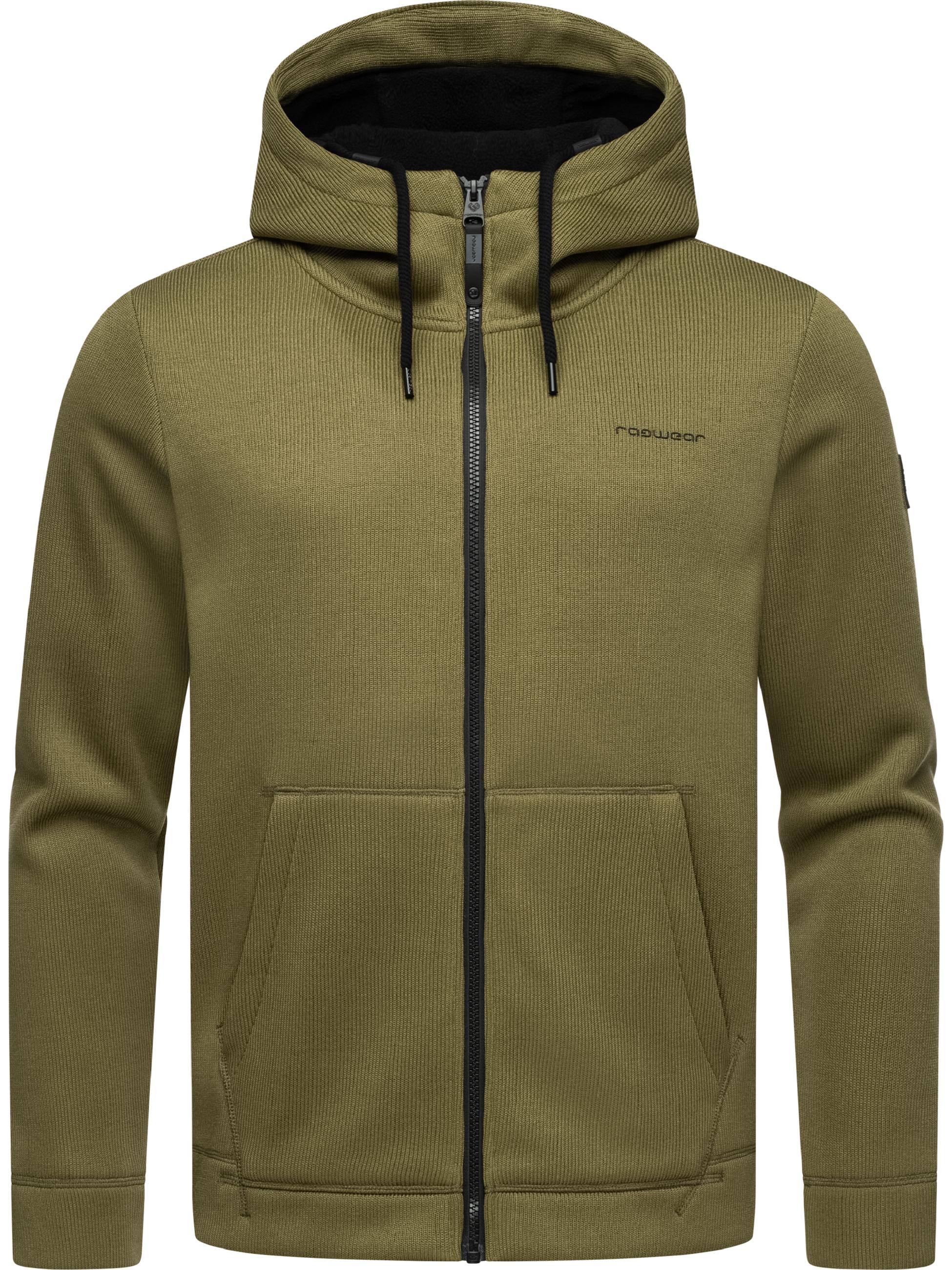 Strickjacke aus Feinstrick mit Kapuze 