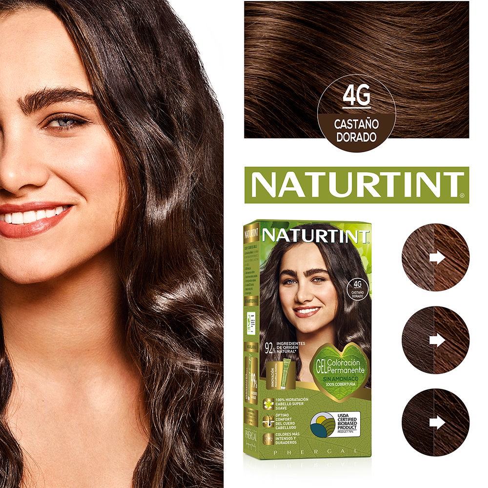 Naturtint ammoniakfreie Haarfarbe #4G-Golden Chestnut