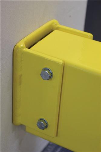Wandhalterung L60xH120mm, STA gelb f.Rammschutzplanke