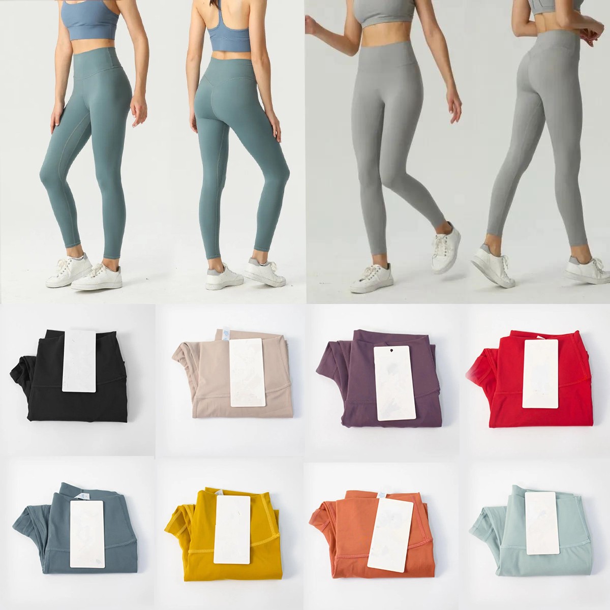 Livraison gratuite Pantalon de yoga align les leggings féminins shorts pantalons recadrés Tenues Lady Sports Pantalon Pantalon Exercice Fitness W