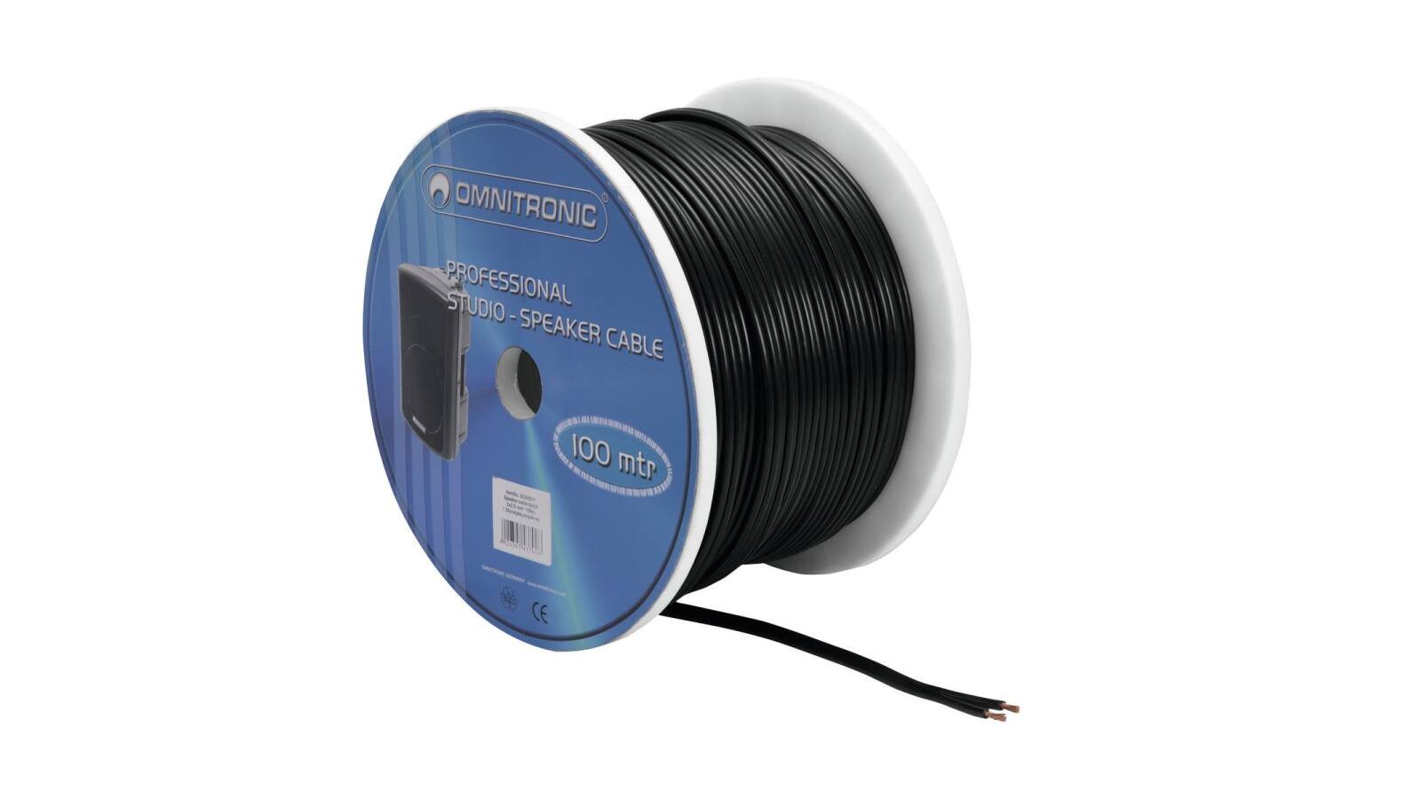 OMNITRONIC Lautsprecherkabel 2x2,5 100m sw