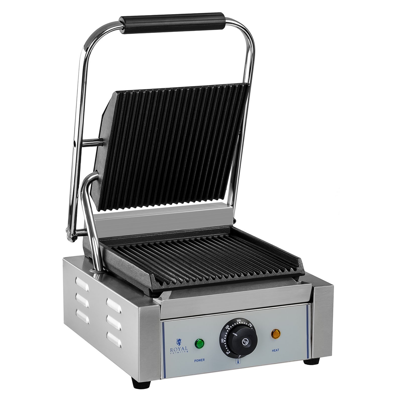 Royal Catering Kontaktgrill geriffelt 1800 W