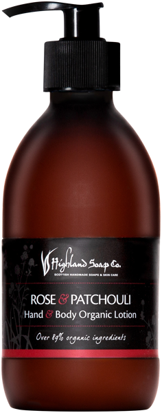 Highland Soap Organic Hand & Bodylotion 300ml Rose & Patchouli