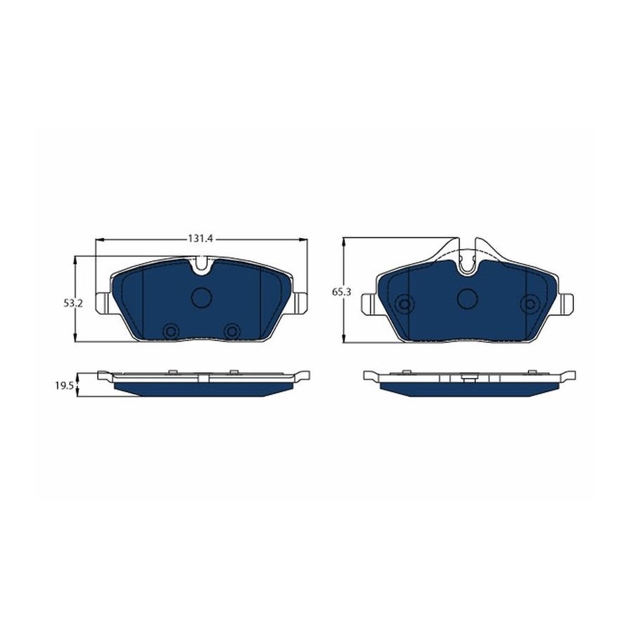 Kit de plaquettes de frein, frein à disque ELECTRIC BLUE GDB2038BTE TRW