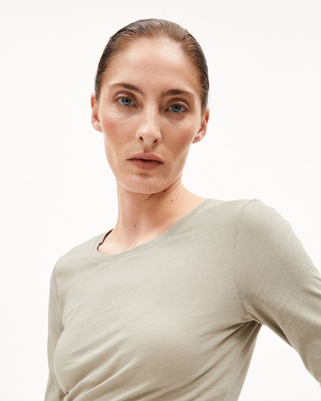 Armedangels EINIAARA SOFT Langarmshirt light sage S