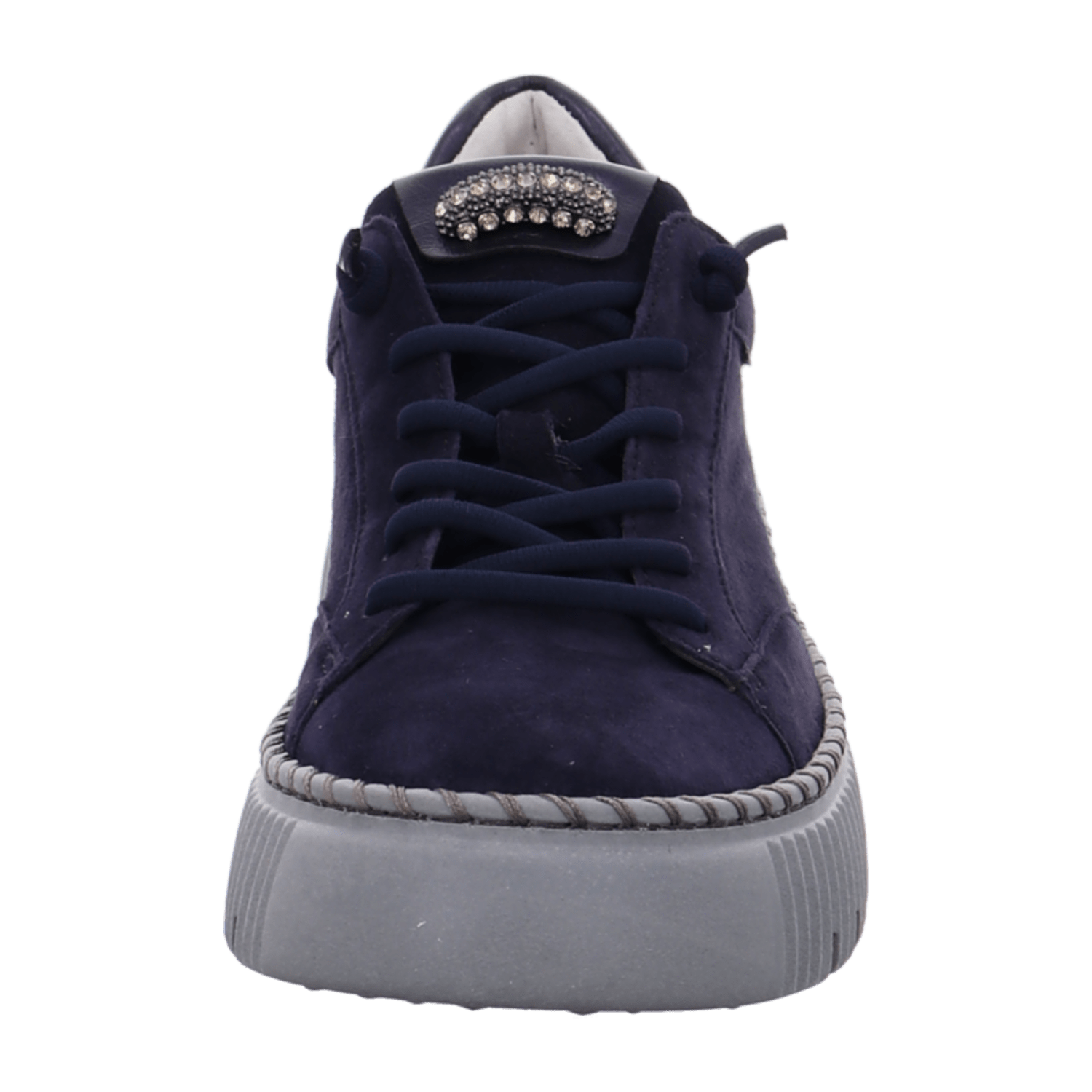 Gabor Schuhe blau Plateau Sneakers Strass-Schmuck 73.243.16 für Damen, blau, Gr. 44 EU / 9,5 UK