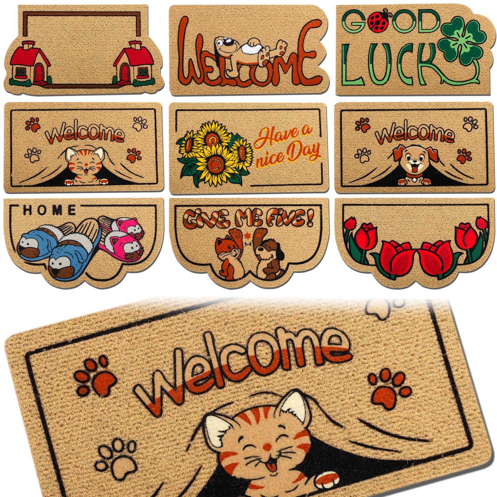 Fußmatte Schmutzfangmatte Fußabtreter Sauberlaufmatte Kokarda 40x70cm Home D 40x70cm