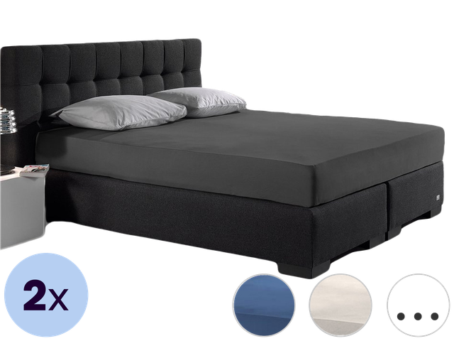 2x Dreamhouse Spannbettlaken aus Doppel-Jersey | 80/90 x 200/220 cm