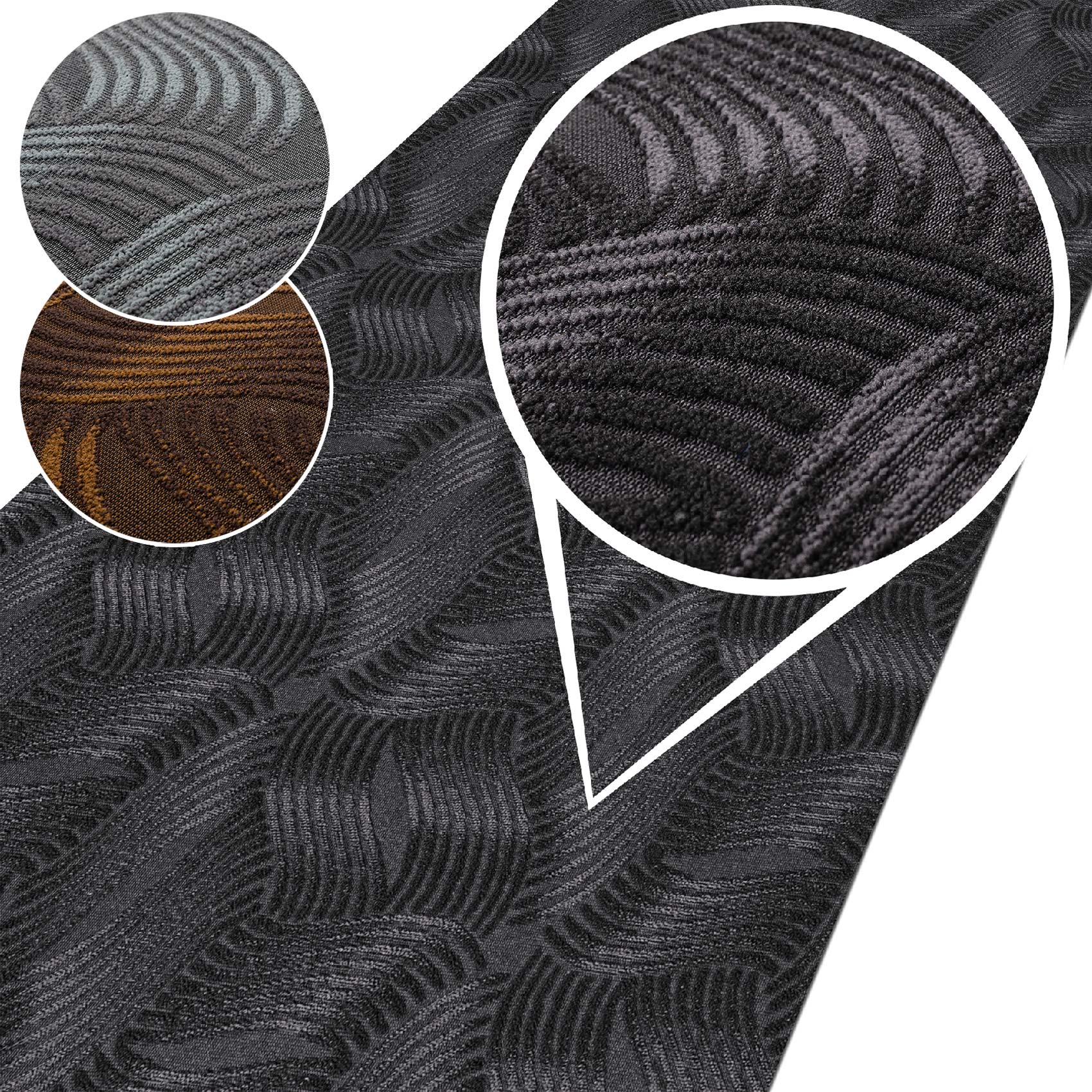 Teppich Läufer Teppichläufer Wohnzimmer Küchenteppich Küchenläufer Läufer Flur Meterware Velours rutschfest Julianna 50cm Grau 100cm