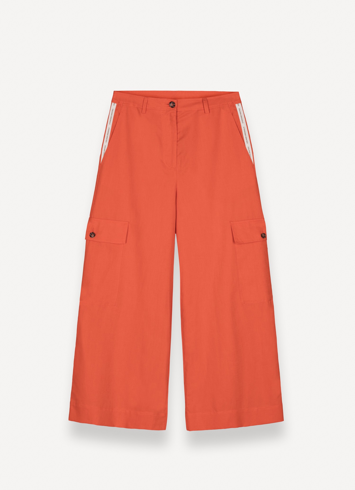 Colmar, Cargohose Aus Leinen, Farbe: Habanero Rot, Größe: 38