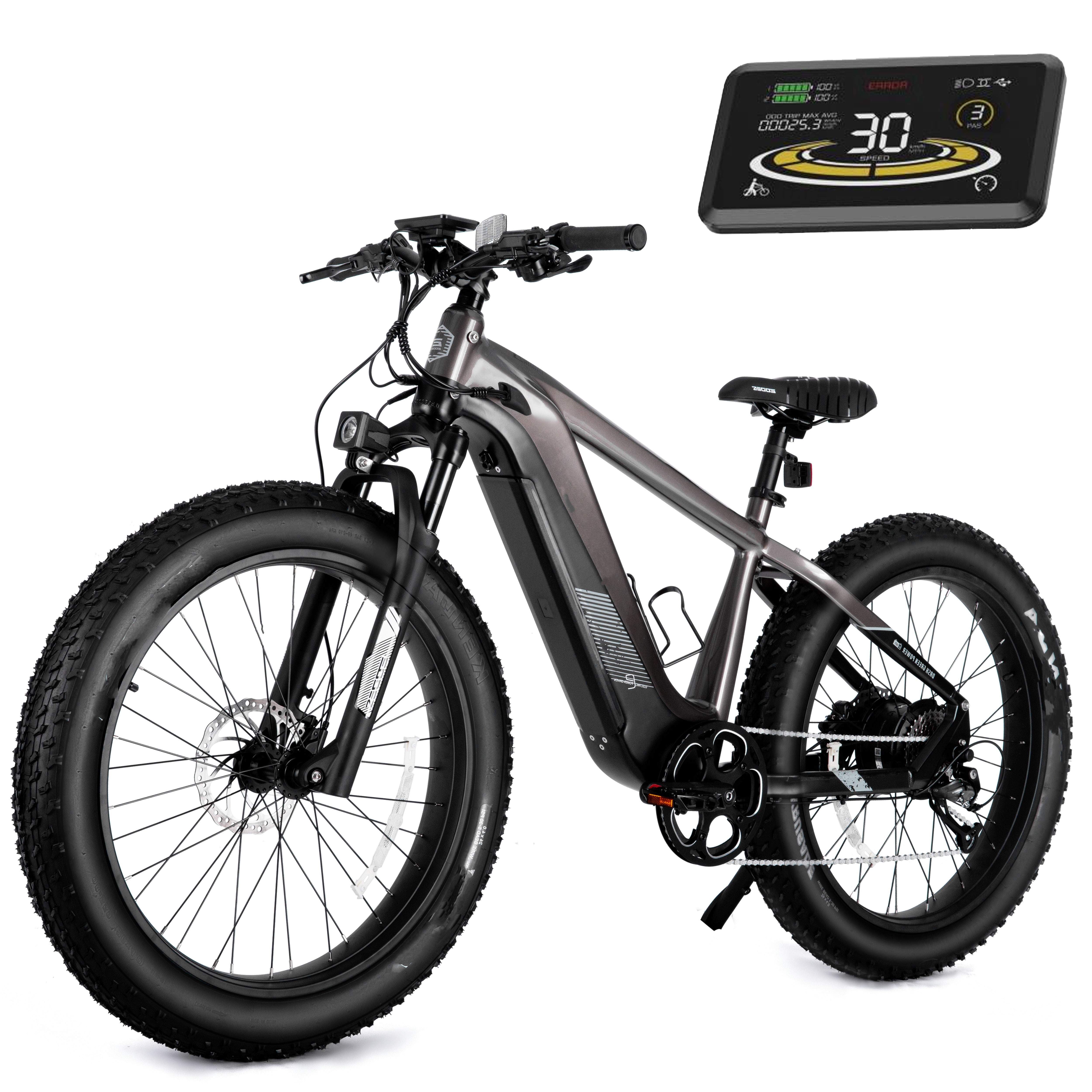 Bike électrique haut de gamme E-vélo E-Bike 52V 750W Bafang Hub Motor 17AH 30MPH Electric Mountain Bike 6061 Frame en alliage en aluminium Fatbik