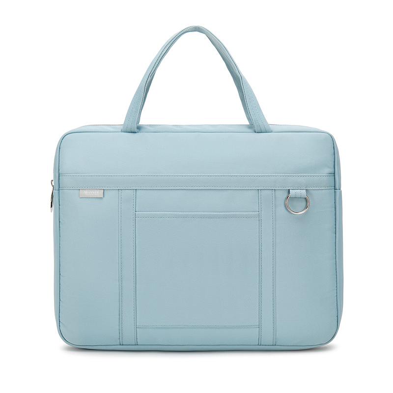 Porte-documents Sac pour ordinateur portable 14 pouces étanche Coloration solide Notebook A4 Document Porte-documents Femme Sac à main pour femme