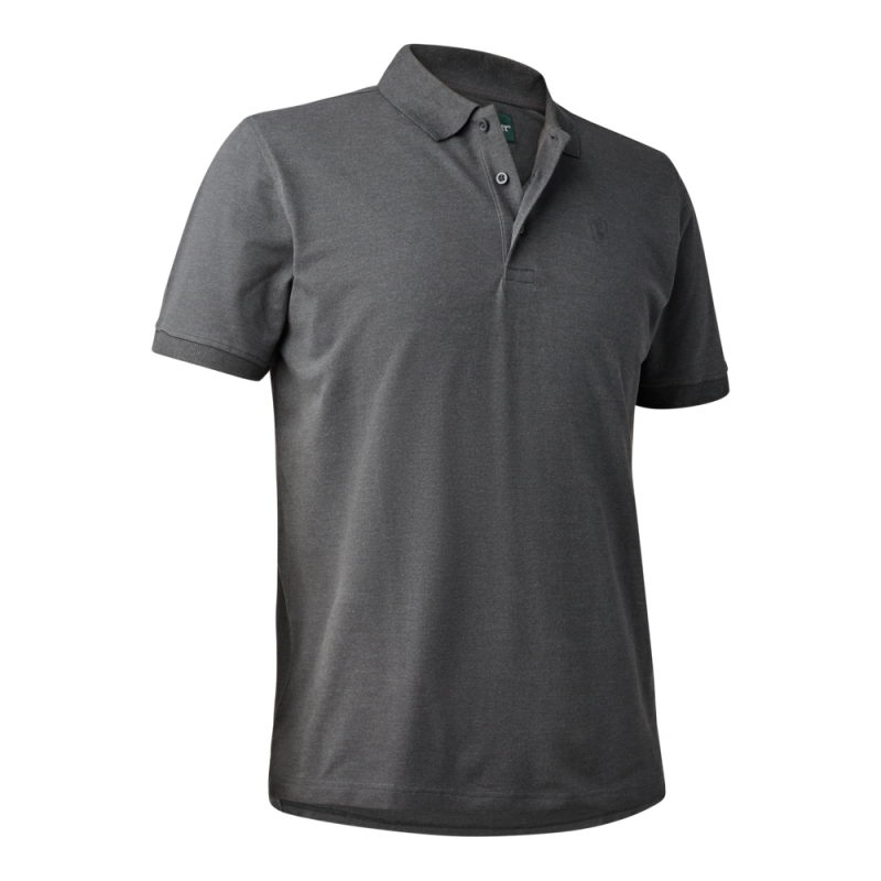 Deerhunter Herren Poloshirt Dark Grey Melange S