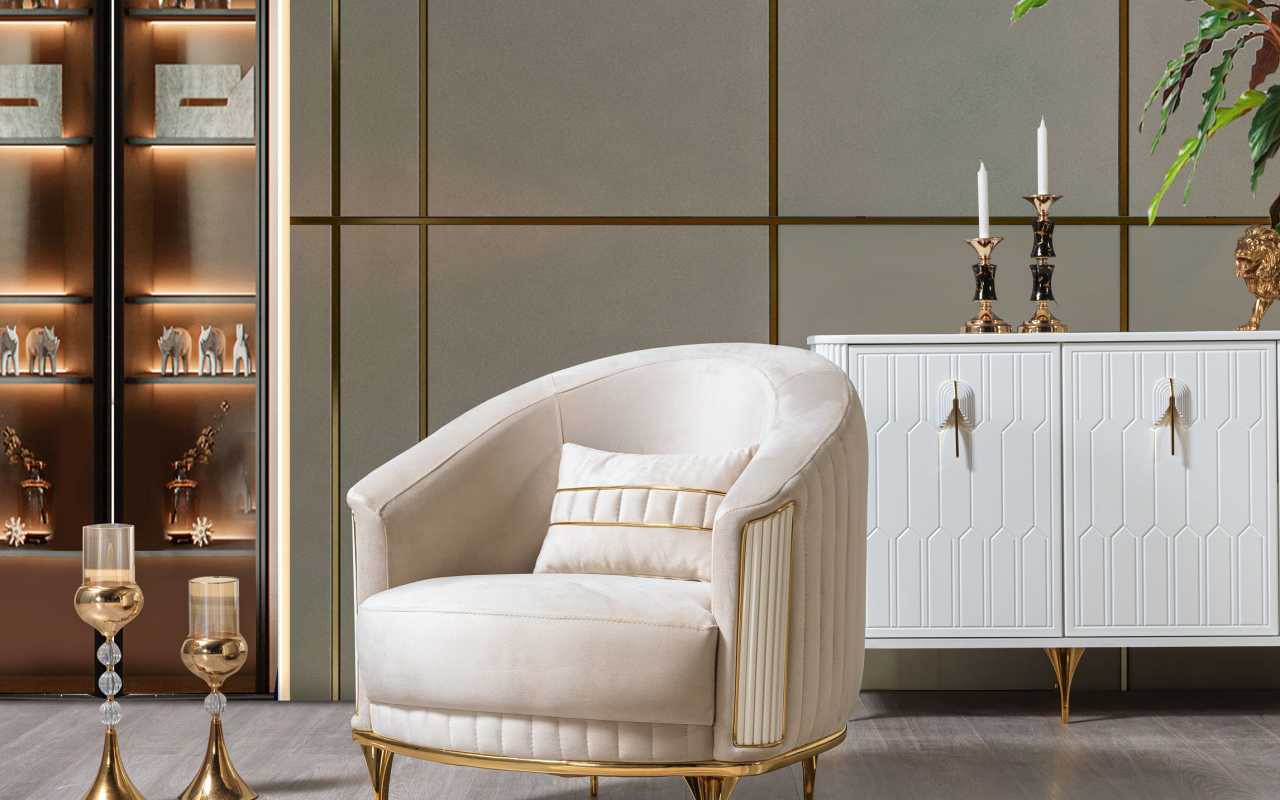Sessel Wohnzimmer Moderner Blau Club Relax Luxus mit kissen Neu