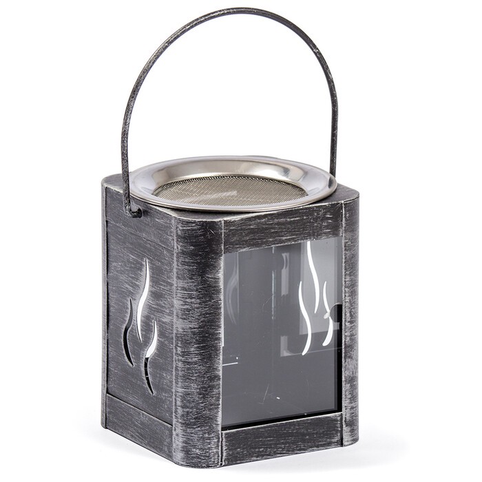 Weihrauchbrenner Lucerna 11 x 11 x 12 cm aus Metall schwarz