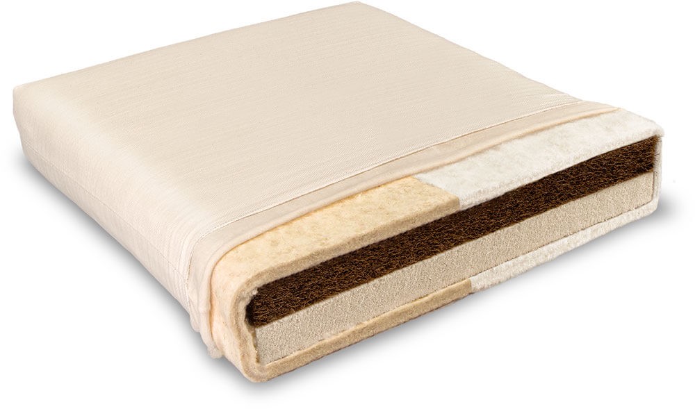 Vario Kindermatratze mit Wollabdeckung 60x120 von Baumberger