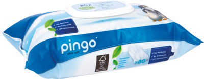 FEUCHTTÜCHER Baby Pinguin PINGO SWISS 80 St Tücher