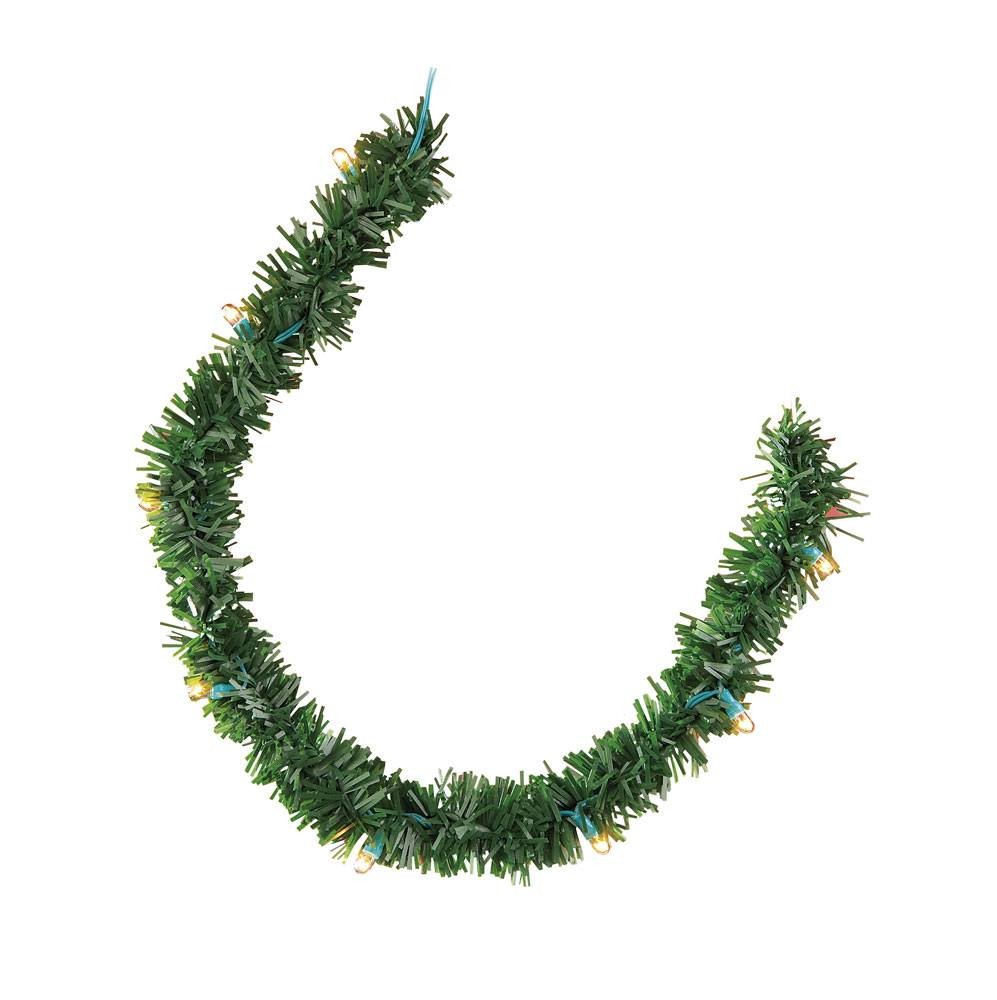 Girlande grün für Puppenhaus, mit 8 Lämpchen