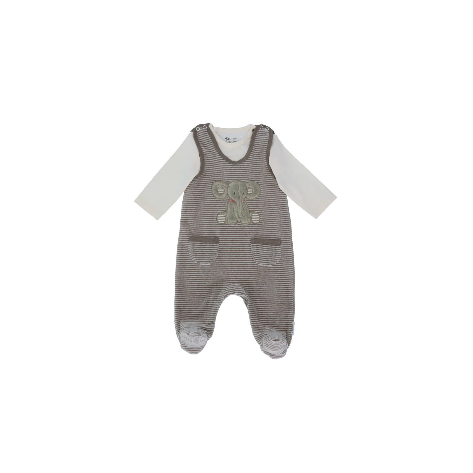 Sterntaler - Baby Strampler aus Nicki, Motiv Elefant Eddy, Grau, Gr. 50