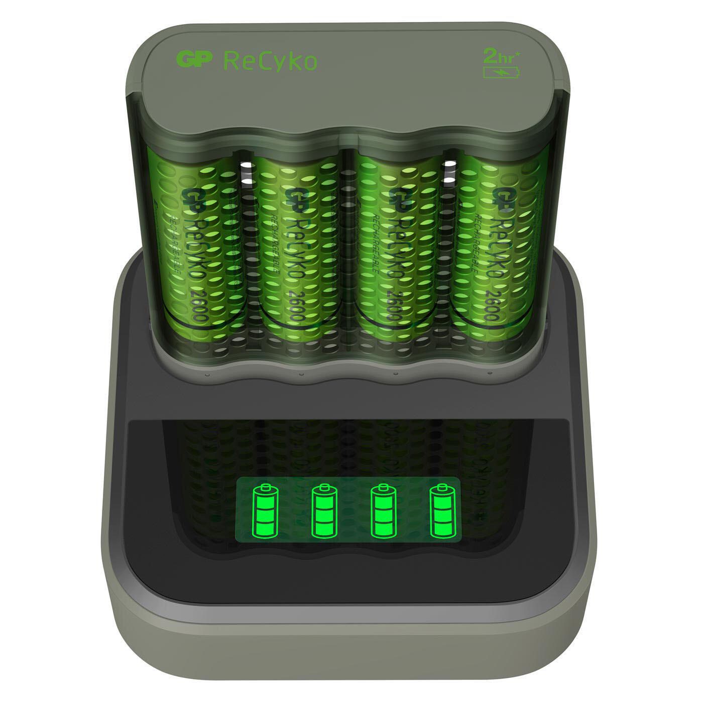 GP USB-Akku-Ladegerät inkl. Akkus Docking Station 4x AA