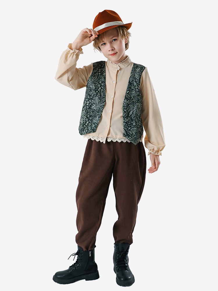 Oktoberfest Kostüme für Kinder Kaffee braun Set Weste Hosen Sets