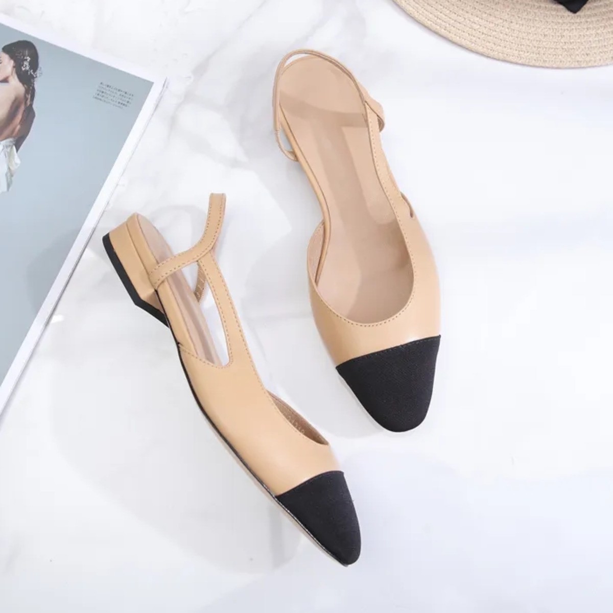 Designer shoes Paris Brand designer Black Ballet Flats Shoes Women Quilted Genuine Leather Slip on Ballerina Luxury Round Toe Ladies Dress Shoes