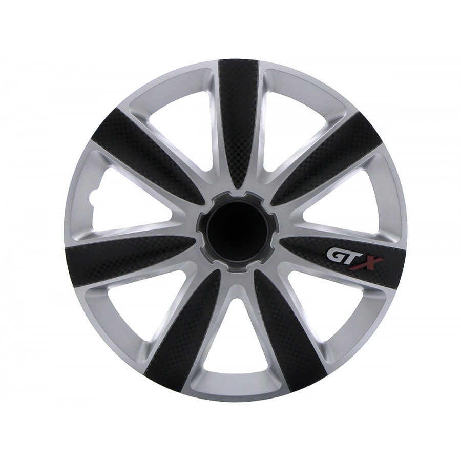 Jeu d'enjoliveurs 4 pièces GTX Carbon Black & Silver 14''