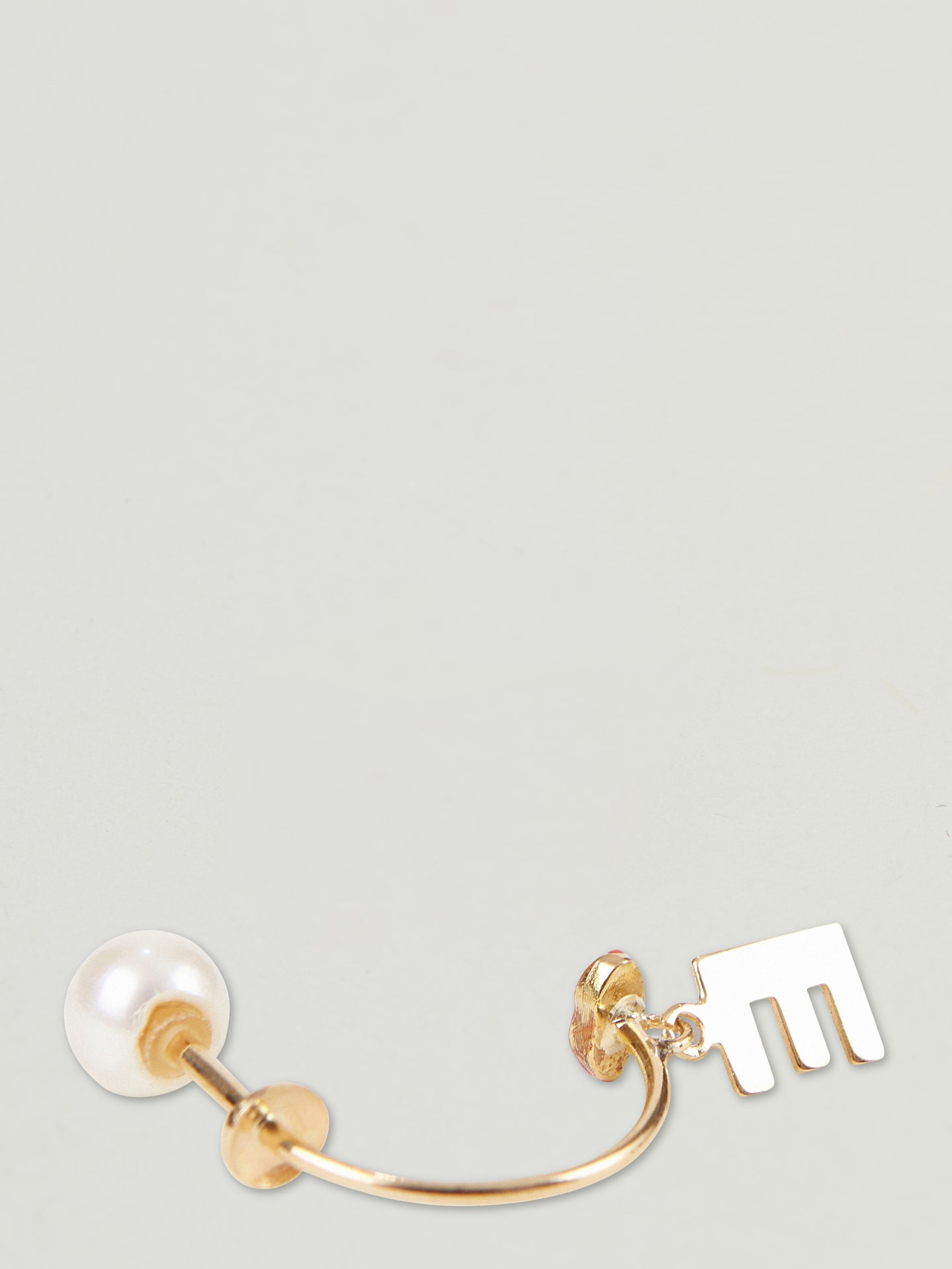 Ohrring 'Micro Lips E' Gelbgold