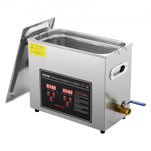 VEVOR Ultraschallreiniger Ultraschall Edelstahl-Reinigungsgerät 300 W, 6 L Ultraschallreinigungsgerät mit Digitaler Anzeige 0-30 Min, Reinigung Ultraschall für Schmuck, Brillen, Uhren usw.