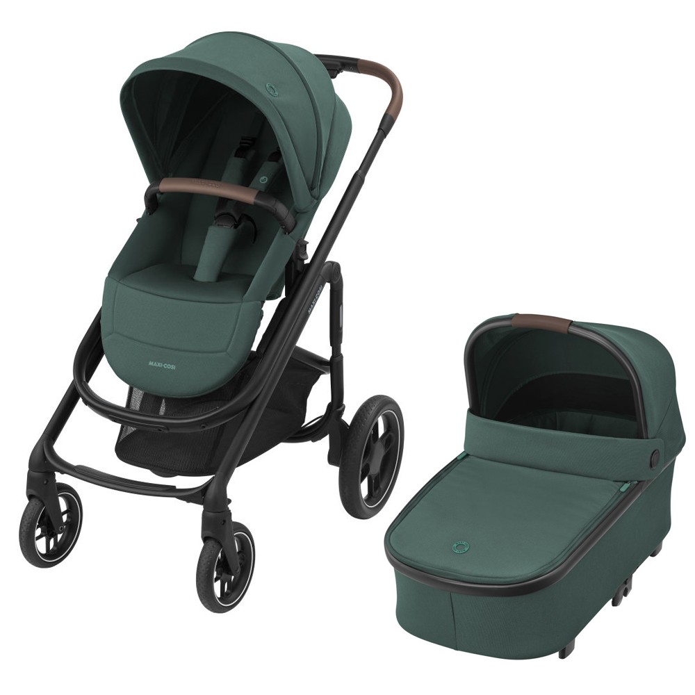 Maxi-Cosi Plaza Plus Kinderwagen inkl. Babywanne Essential Green