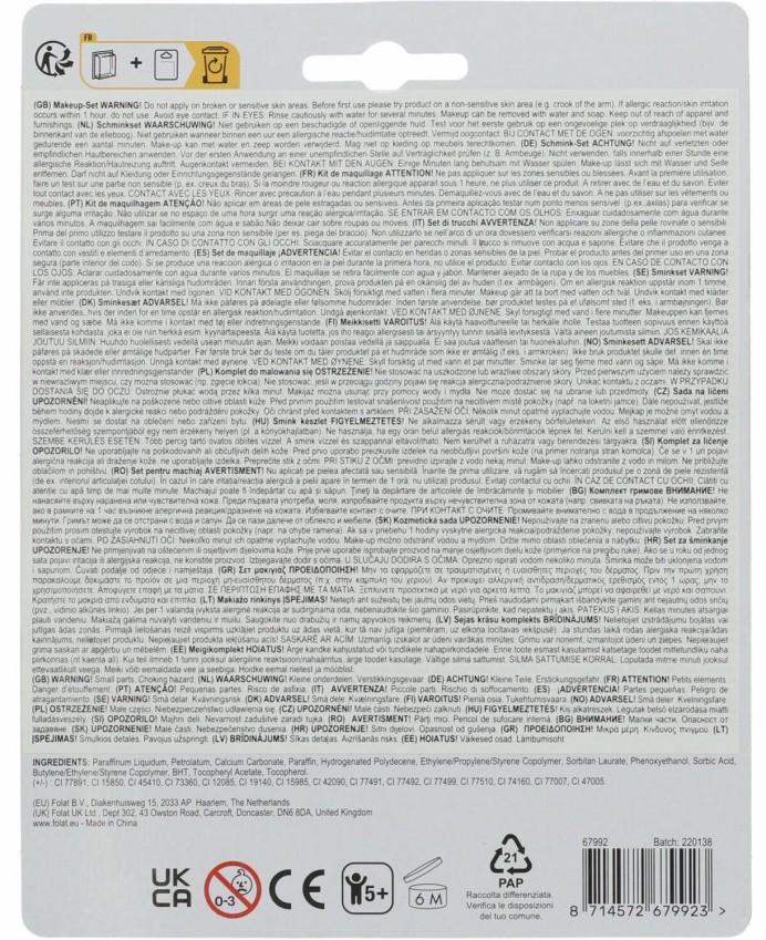 Spinnen Make-Up 4-farbig