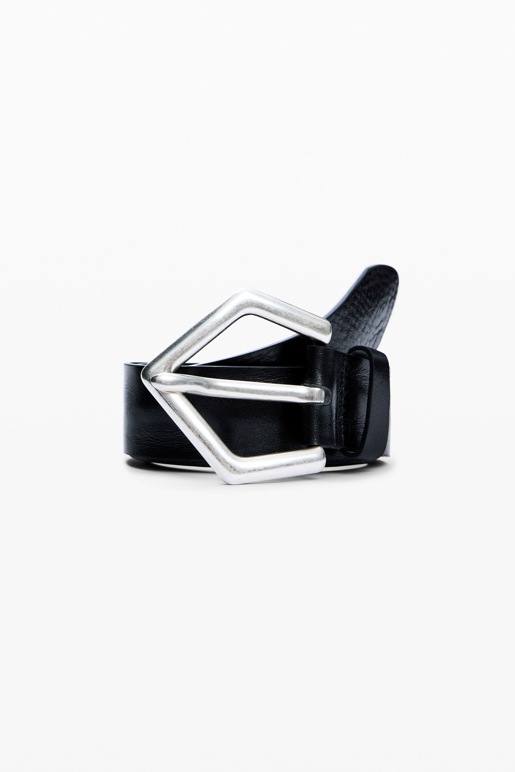 Desigual, BREITER LEDERGÜRTEL, Damen, Cow Leather, Schwarz, 85