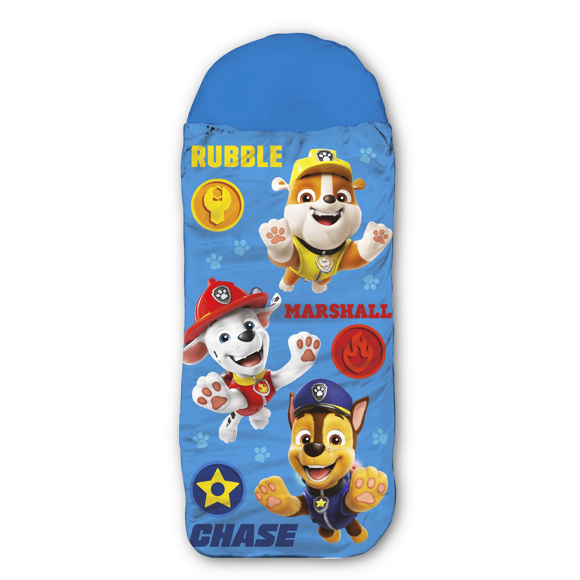Paw Patrol Kinder-Schlafsack ?Blau 140 cm + 30 cm (Kapuze) x 70 cm