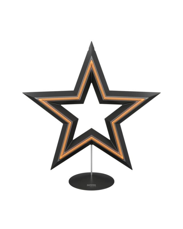 Sompex Freestar Dekoleuchte Stern schwarz
