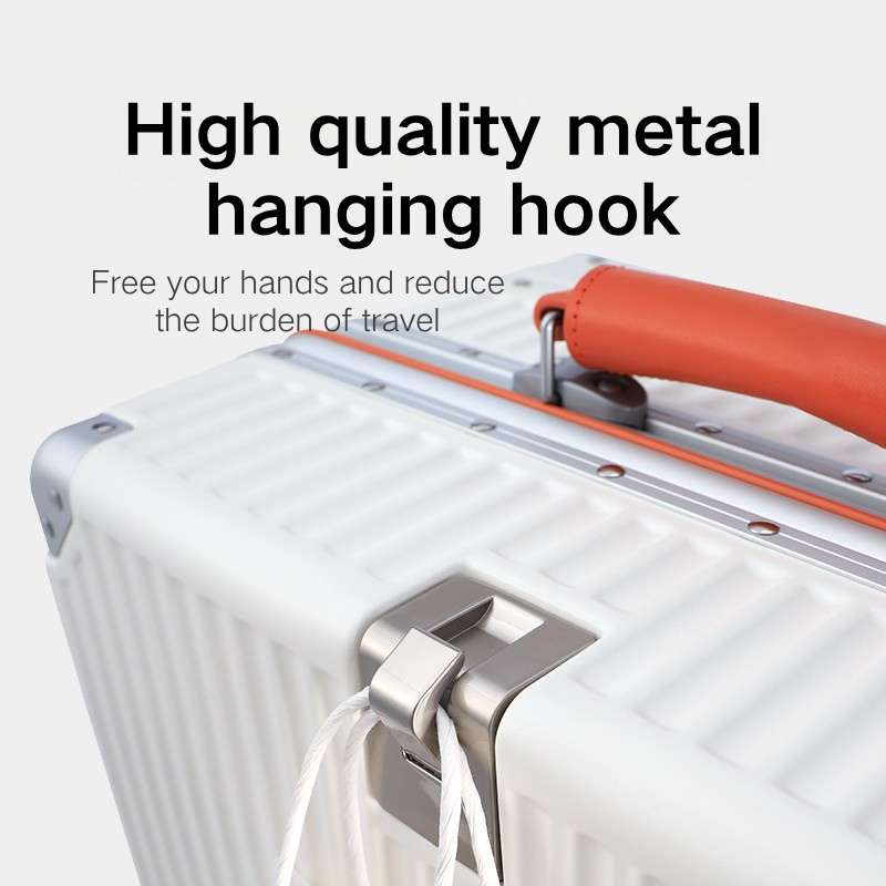 Minimalist Luxury PC Luggage with Wide Handle & Cup Holder, Silent Spinner Wheels Travel Trolley Case-6801