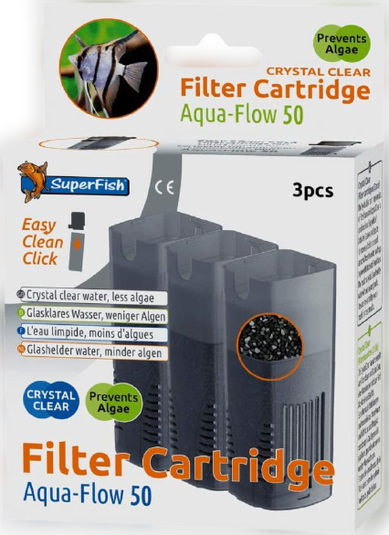 Superfish AQUA- FLOW 50 CRYSTAL CLEAR KASSETTE 3 ST