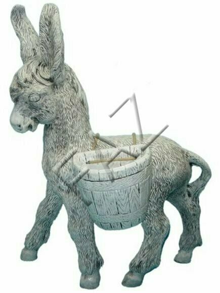 Esel Figur Statuen Blumenvase Vase Decovase Blumentopf Dekoration Deko